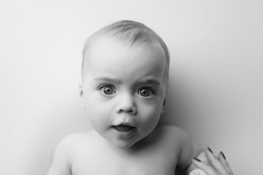 baby boy 6 month milestone photoshoot